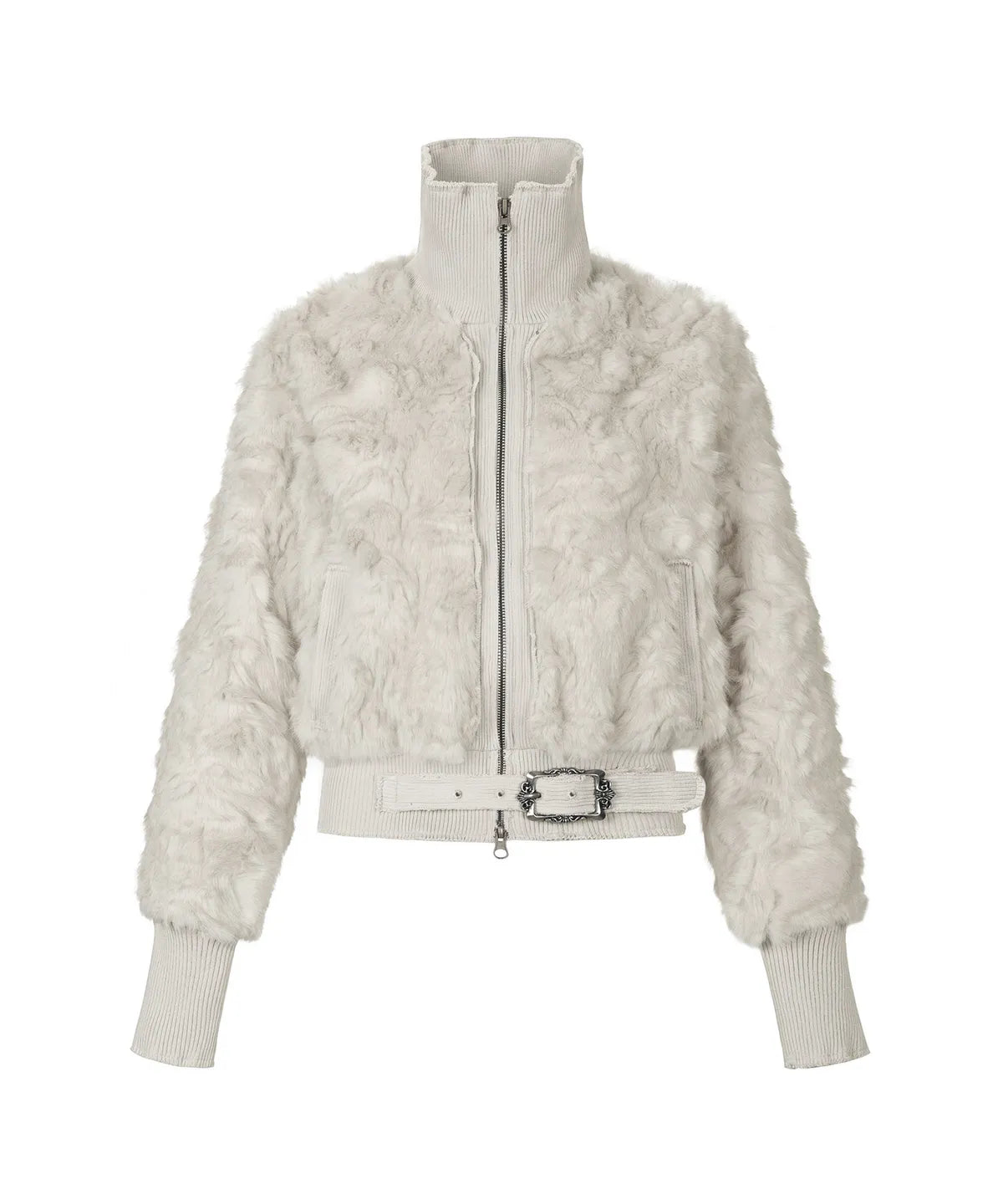 Gila Archive Faux Fur Belt Zip Jacket