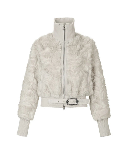 Gila Archive Faux Fur Belt Zip Jacket