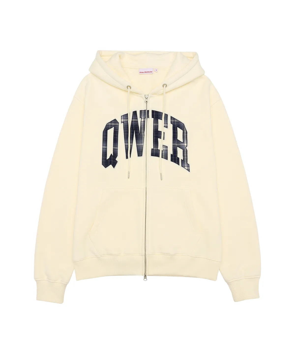 [Qwer X Ames ] 25FW QWER Basic Applique Hoodie Zip-Up