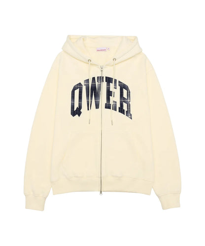 [Qwer X Ames ] 25FW QWER Basic Applique Hoodie Zip-Up