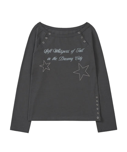 Illigo Lettering Snap Long Sleeve