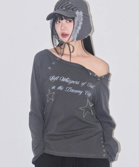 Illigo Lettering Snap Long Sleeve