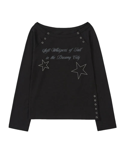 Illigo Lettering Snap Long Sleeve