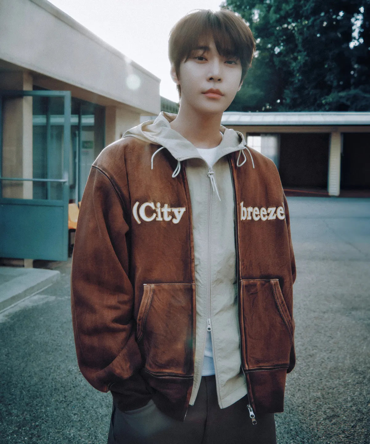 [Nct Doyoung Pick]25FW Citybreeze Vintage Mute logo Zip-Up