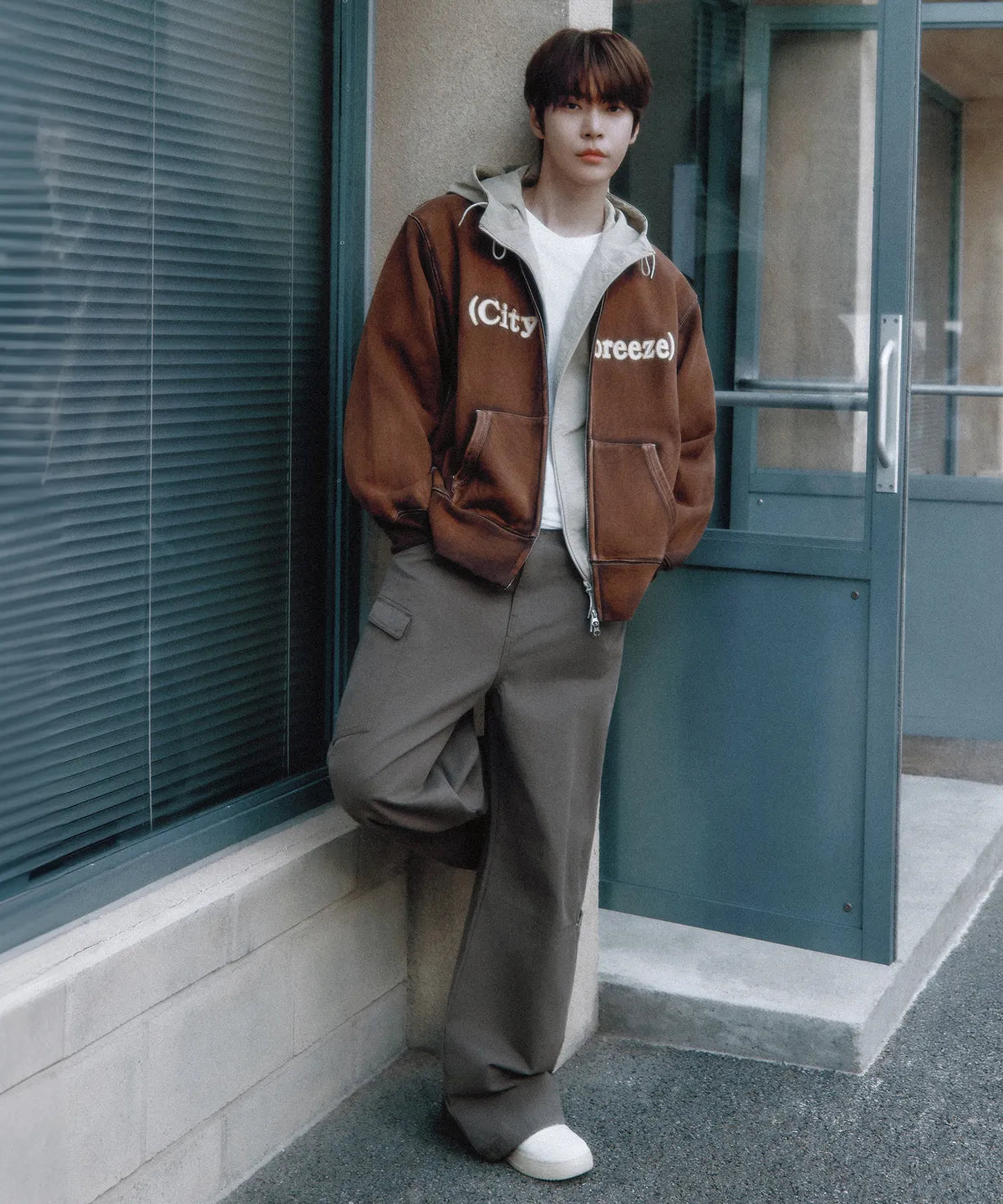 [Nct Doyoung Pick]25FW Citybreeze Vintage Mute logo Zip-Up