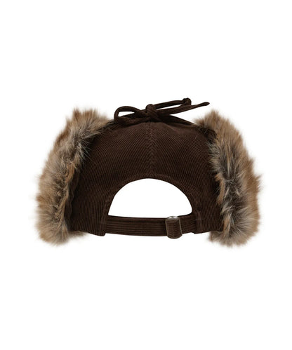 [Straykids Han Worn] Wai Kei Corduroy check Applique Trooper Cap