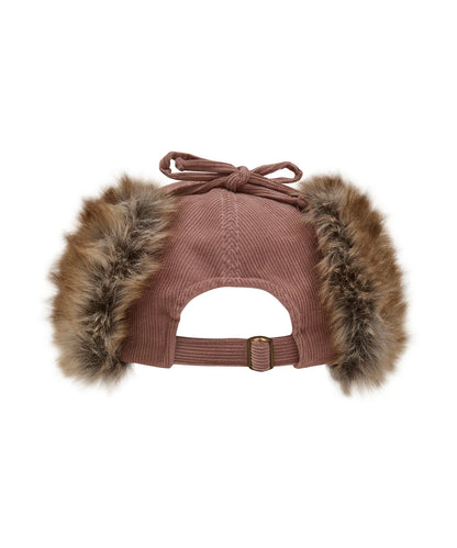 [Straykids Han Worn] Wai Kei Corduroy check Applique Trooper Cap