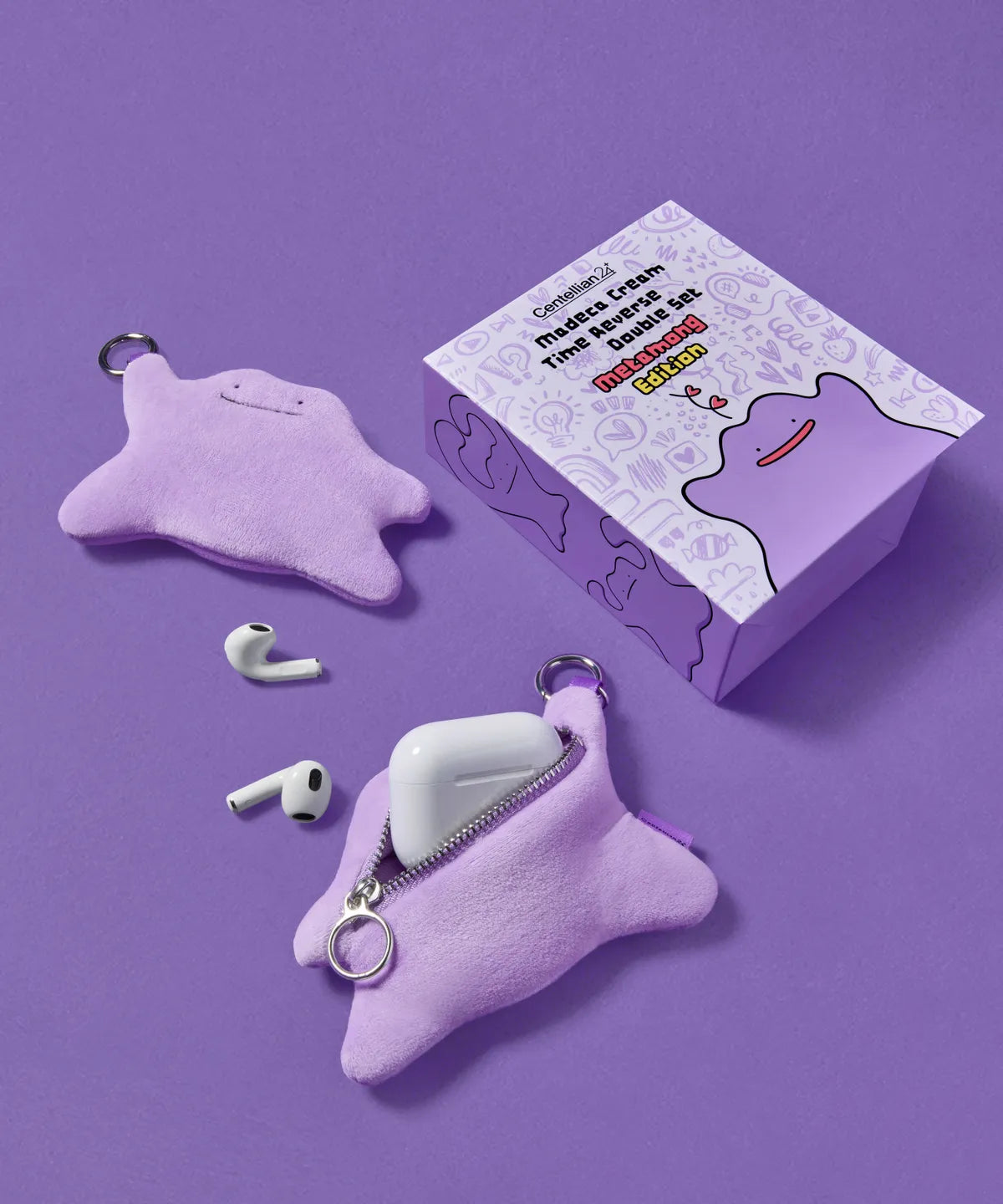 Centellian 24 Madeca Cream Time Reverse Metamon Edition 50ml x 2 + Metamon Keyring Pouch