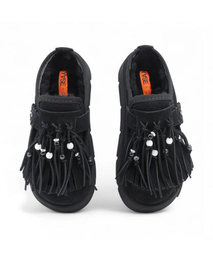 [BTS Suga Worn] Songi Songi × Yase Native Tassel Natural Wool Clog