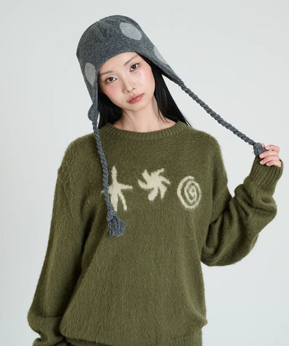 [Ateez Hongjoong Worn] Itzavibe Dot Earflap Beanie