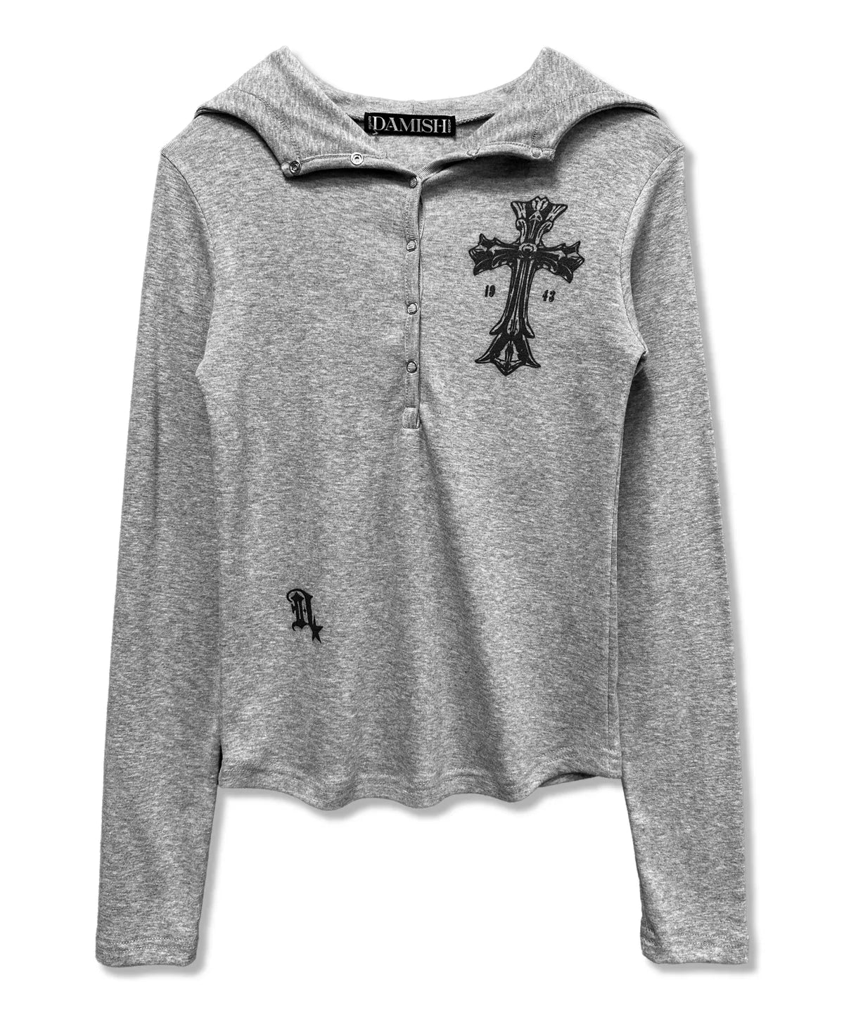 DAMISH Warm Cross Cozy Snap Hoodie