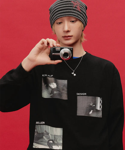 CAVISH × KickFlip Donghwa Flower Drawing Beanie Black