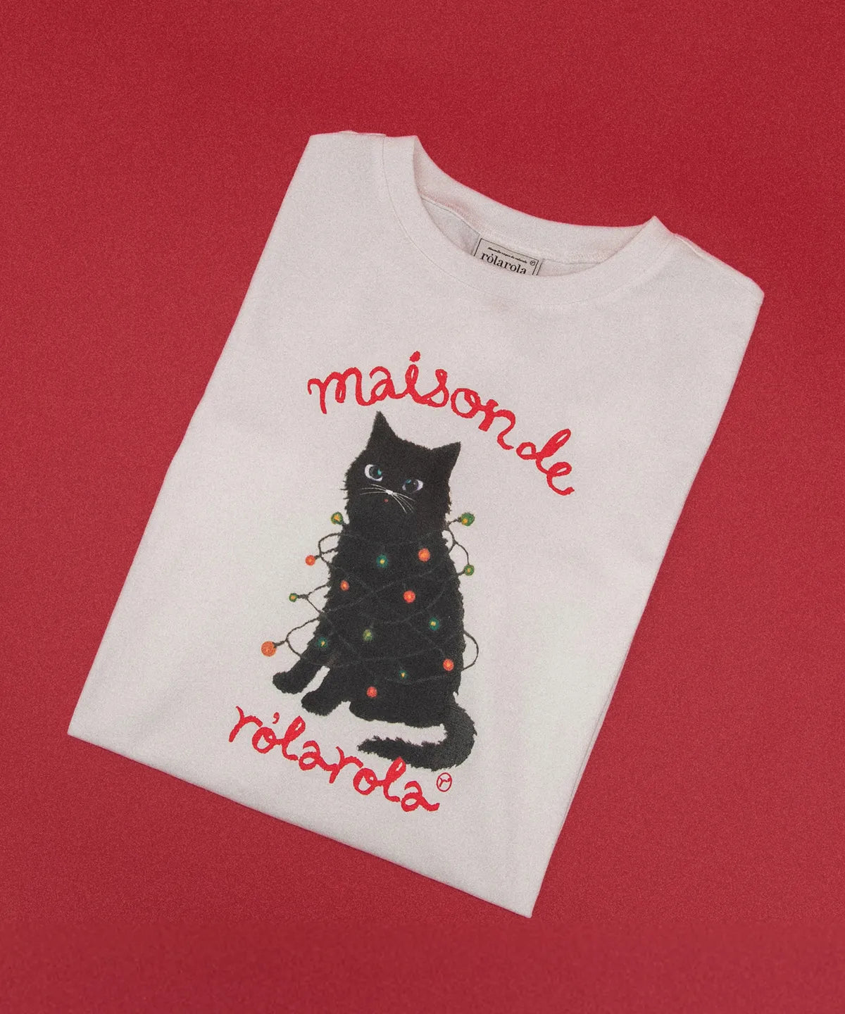 ROLAROLA HOLIDAY ROLA CAT T-SHIRT WHITE