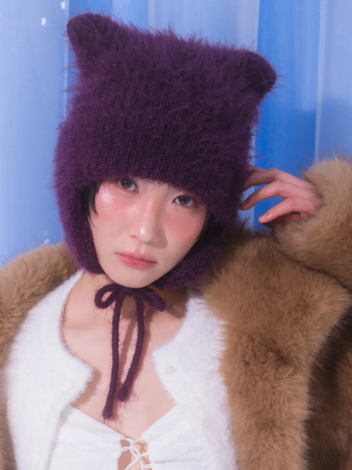 JOSEPH&STACEY Lucky JAS Earflap Cat Beanie