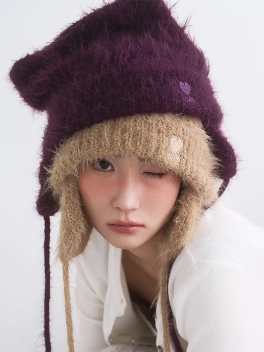 JOSEPH&STACEY Lucky JAS Earflap Cat Beanie