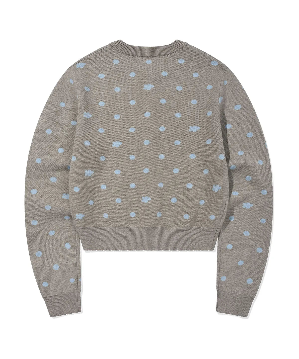 [Aespa Giselle Worn] 26SS Women's Lily Dot Round Neck Cardigan Gray