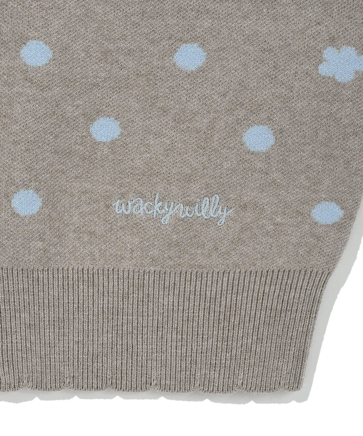 [Aespa Giselle Worn] 26SS Women's Lily Dot Round Neck Cardigan Gray