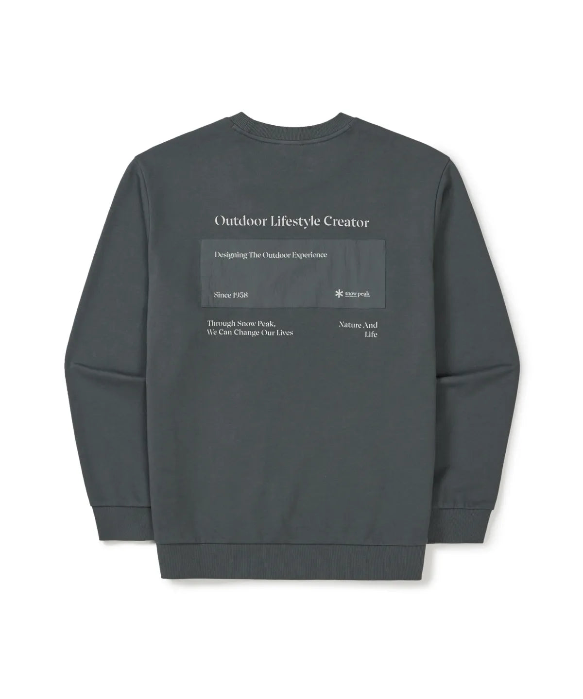 [BTS V Pick] 26SS Snow Peak Land Lettering Woven Patch Sweatshirt