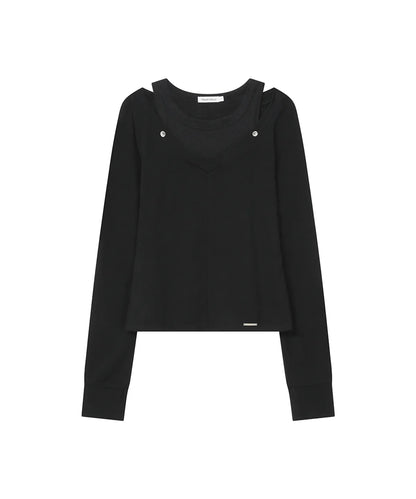 [Ive Rei Pick] Miseki Seoul Layered line sheer long sleeve