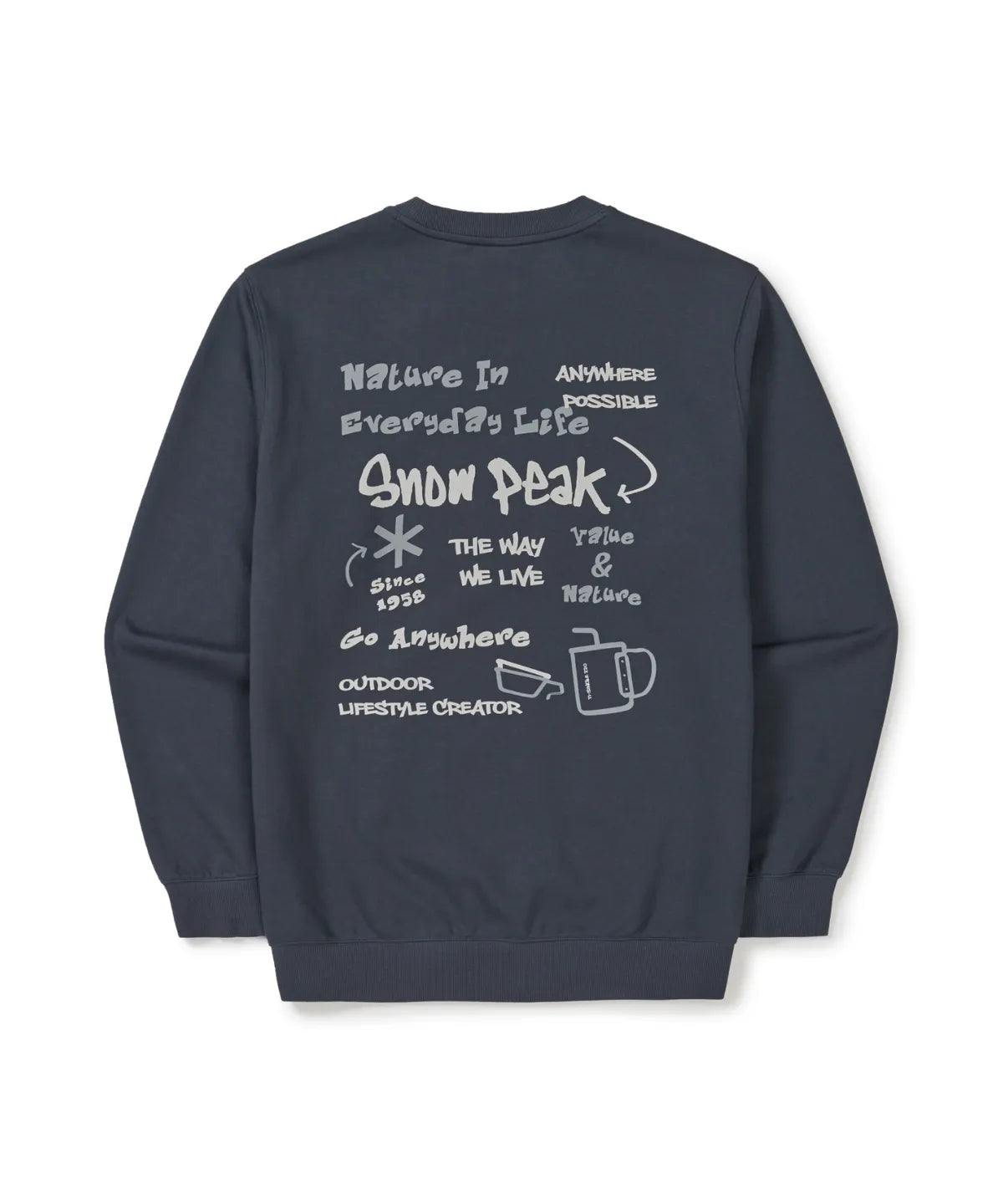 [BTS V Pick] 26SS Snow Peak Doodle Graphic Sweatshirt