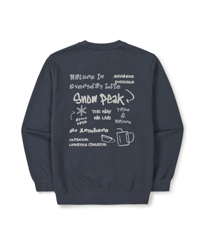 [BTS V Pick] 26SS Snow Peak Doodle Graphic Sweatshirt