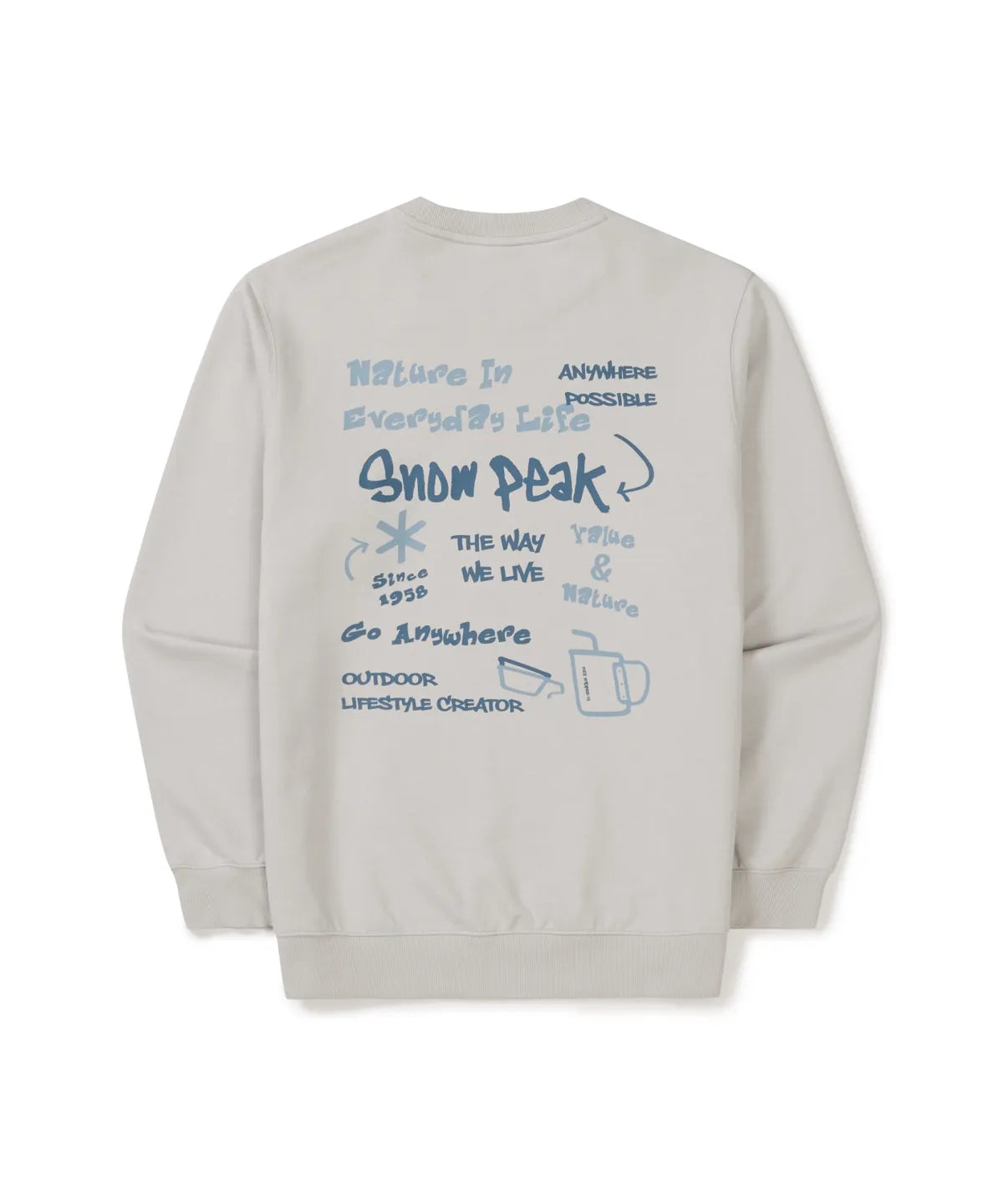 [BTS V Pick] 26SS Snow Peak Doodle Graphic Sweatshirt