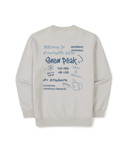 [BTS V Pick] 26SS Snow Peak Doodle Graphic Sweatshirt