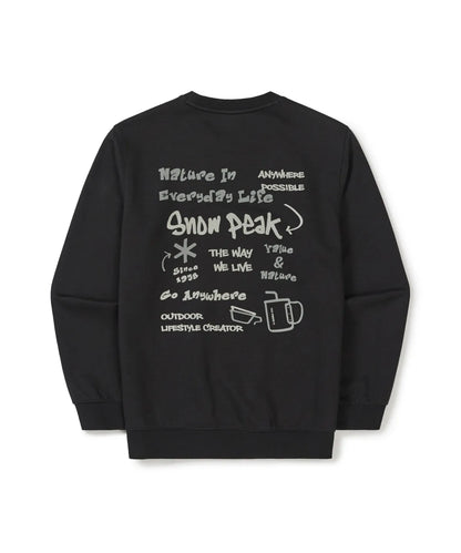 [BTS V Pick] 26SS Snow Peak Doodle Graphic Sweatshirt