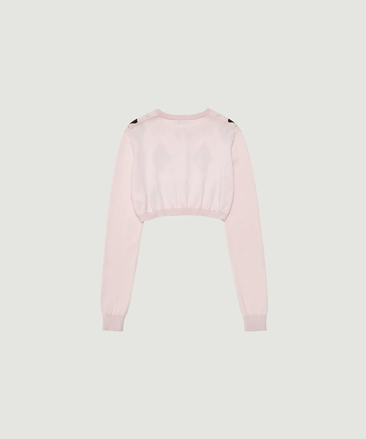 [Twice Nayeon Worn] Grove Veni Argyle Crop Cardigan