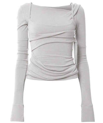 Flare Up Layered Bustier Long Sleeve