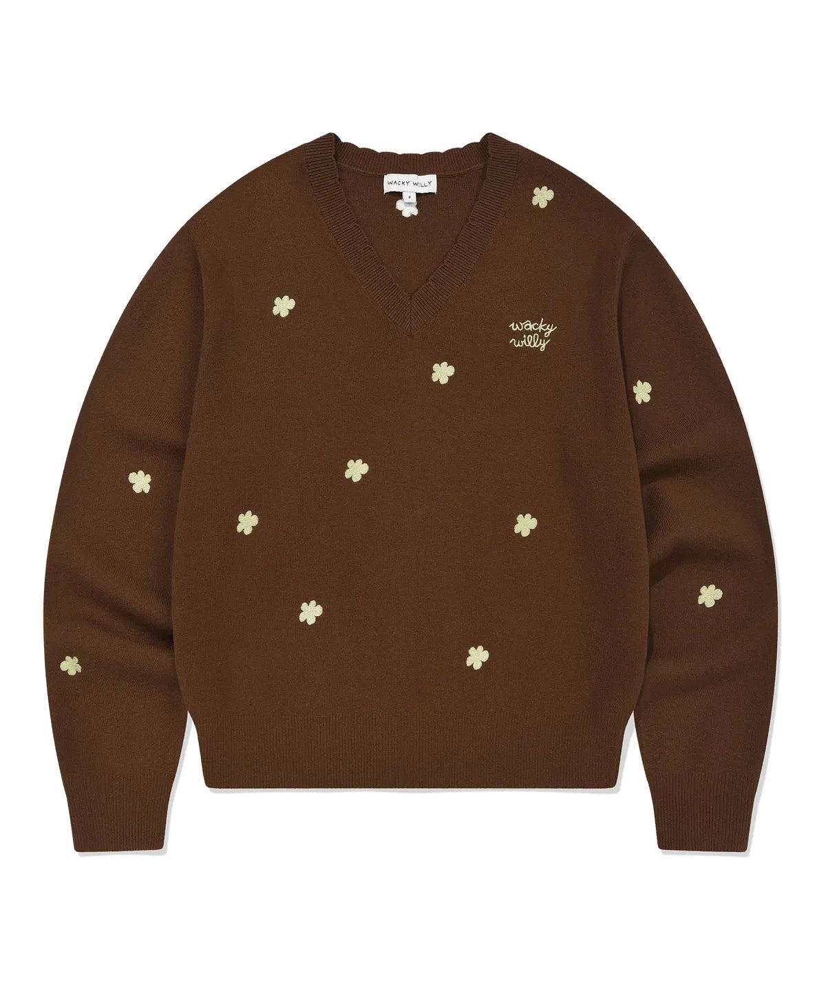 [Aespa Giselle Worn] 26SS Women's Lily Dot V-Neck Pullover Brown