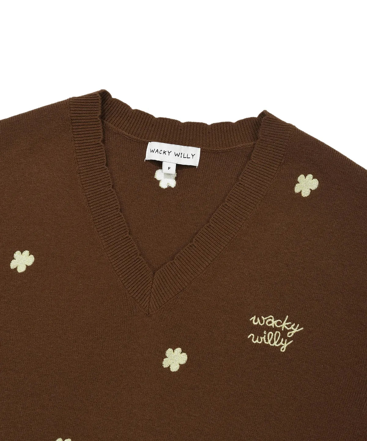 [Aespa Giselle Worn] 26SS Women's Lily Dot V-Neck Pullover Brown