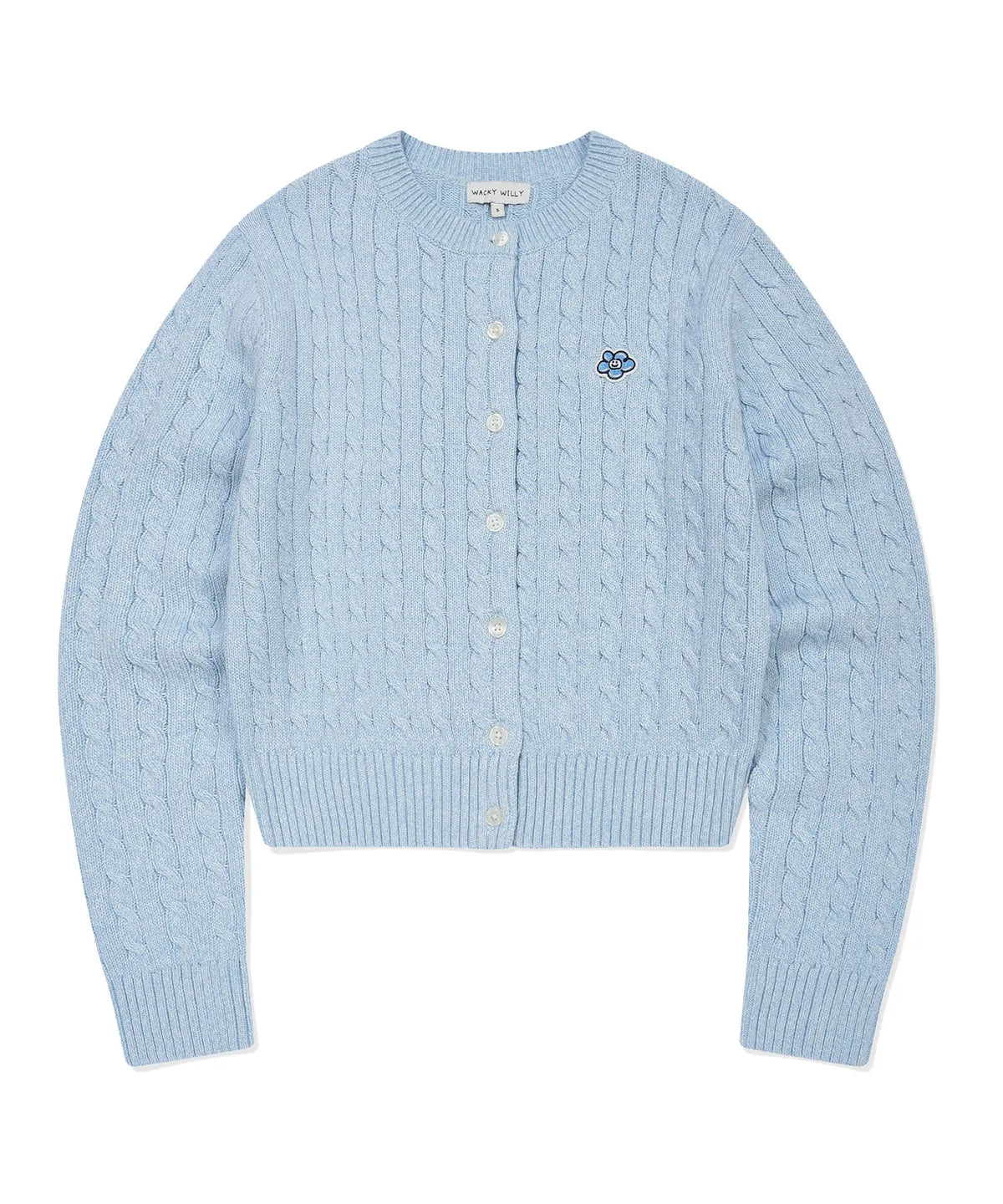 [Aespa Giselle Worn] 26SS Wacky Willy  Women's Cable Round Neck Cardigan