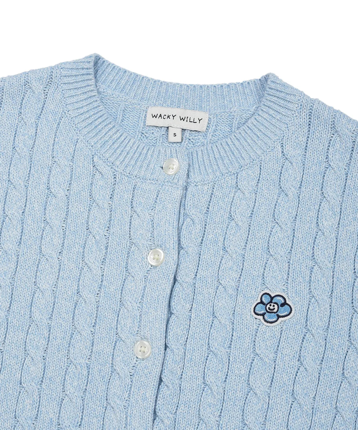 [Aespa Giselle Worn] 26SS Wacky Willy  Women's Cable Round Neck Cardigan