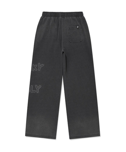 [Aespa Giselle Worn] 26SS Wacky Willy Women's Big Lily denim washed Zip-Up Hoodie/ Sweatpants Gray