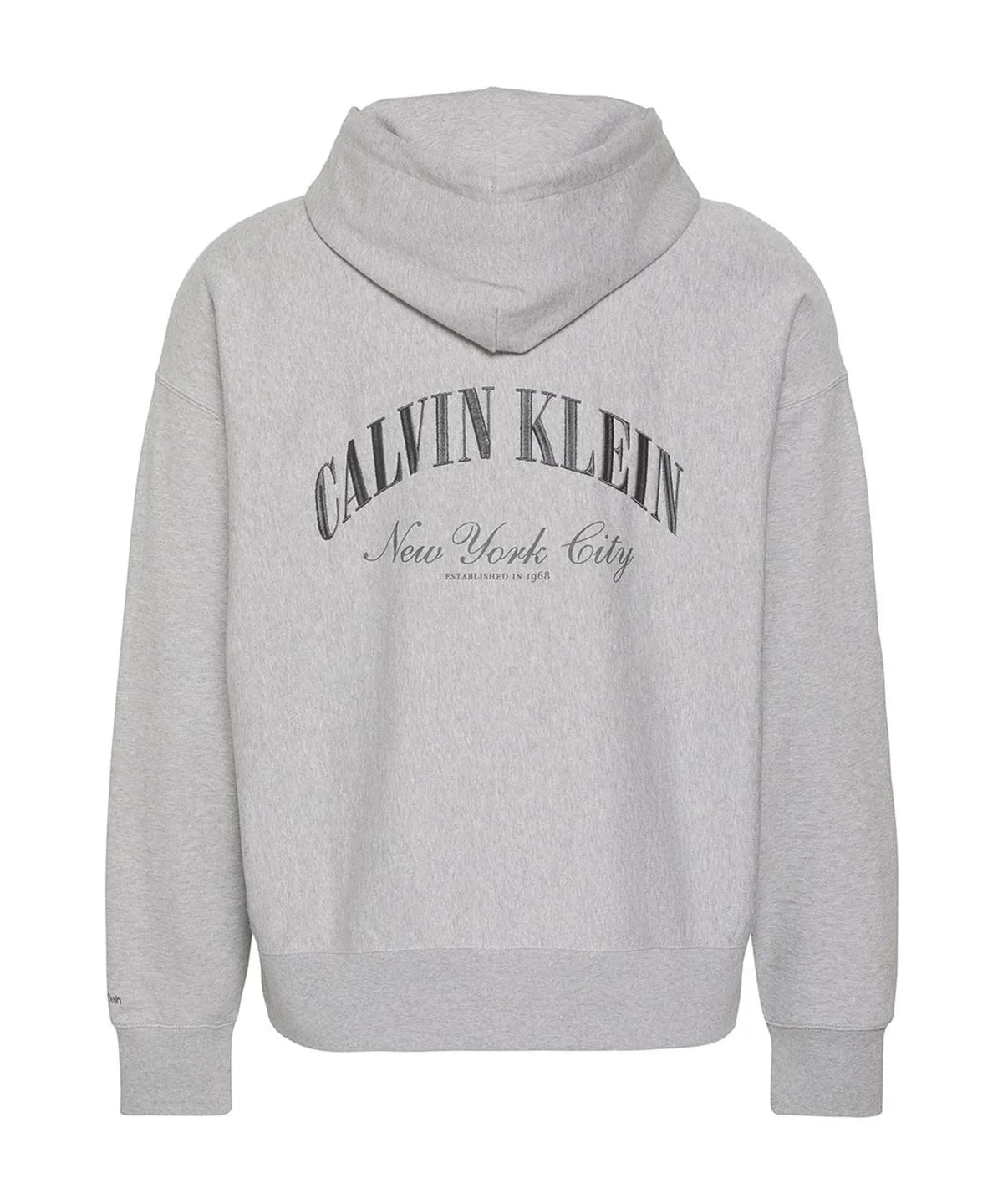 [Ateez Mingi Pick] Calvin Klein Premium Terry Hooded Zip-Up Sweatshirt Gray