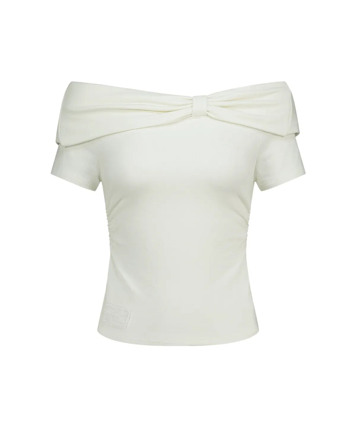 [Hearts2Hearts Carmen Worn] Illigo Bow Off-shoulder Tee