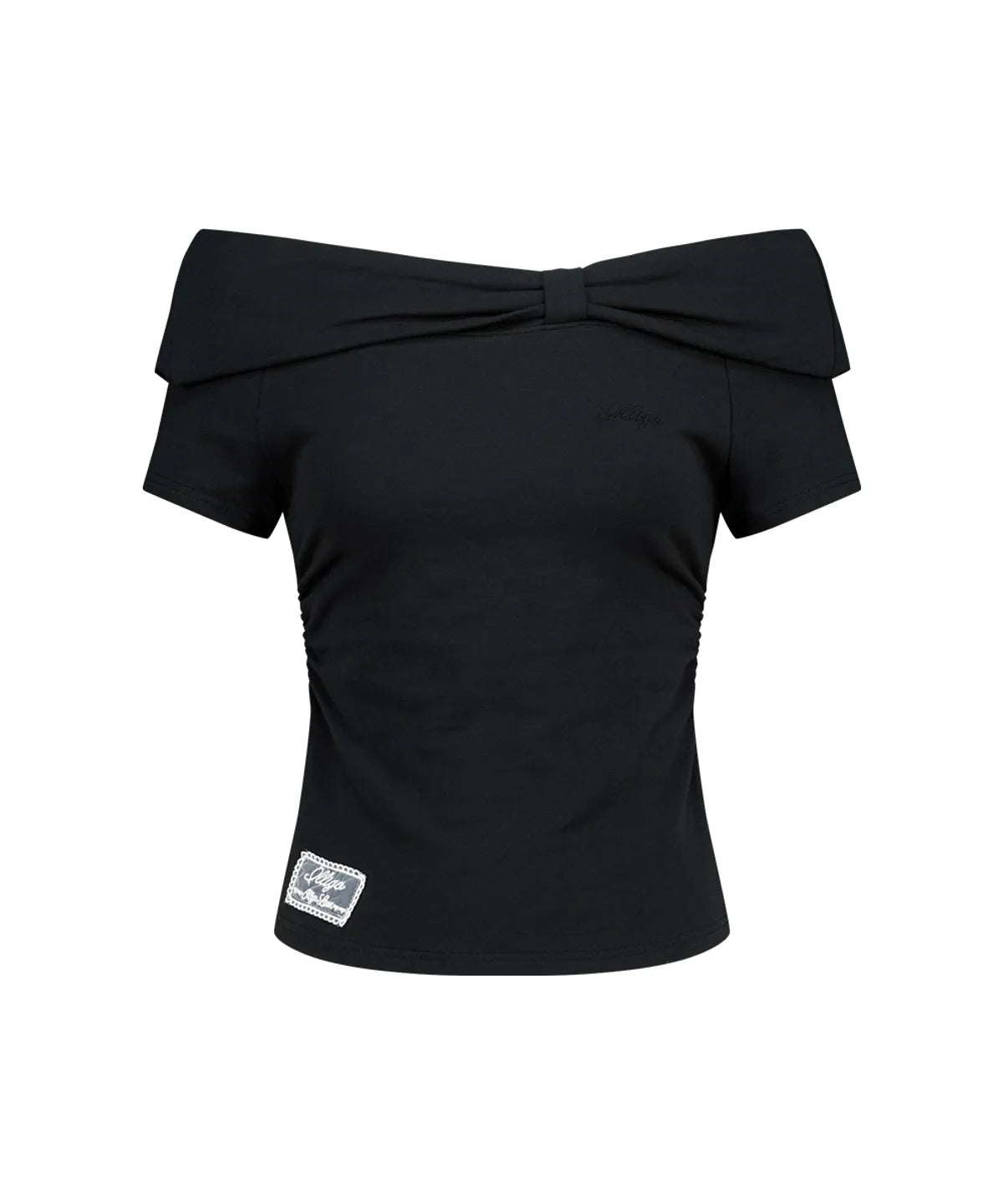 [Hearts2Hearts Carmen Worn] Illigo Bow Off-shoulder Tee