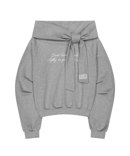 ILLIGO Pure Bow Off-Shoulder Sweatshirt
