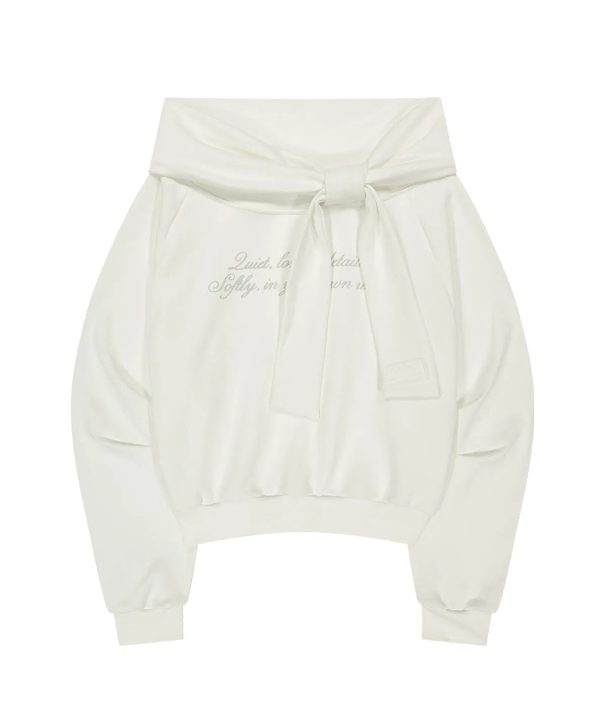 ILLIGO Pure Bow Off-Shoulder Sweatshirt
