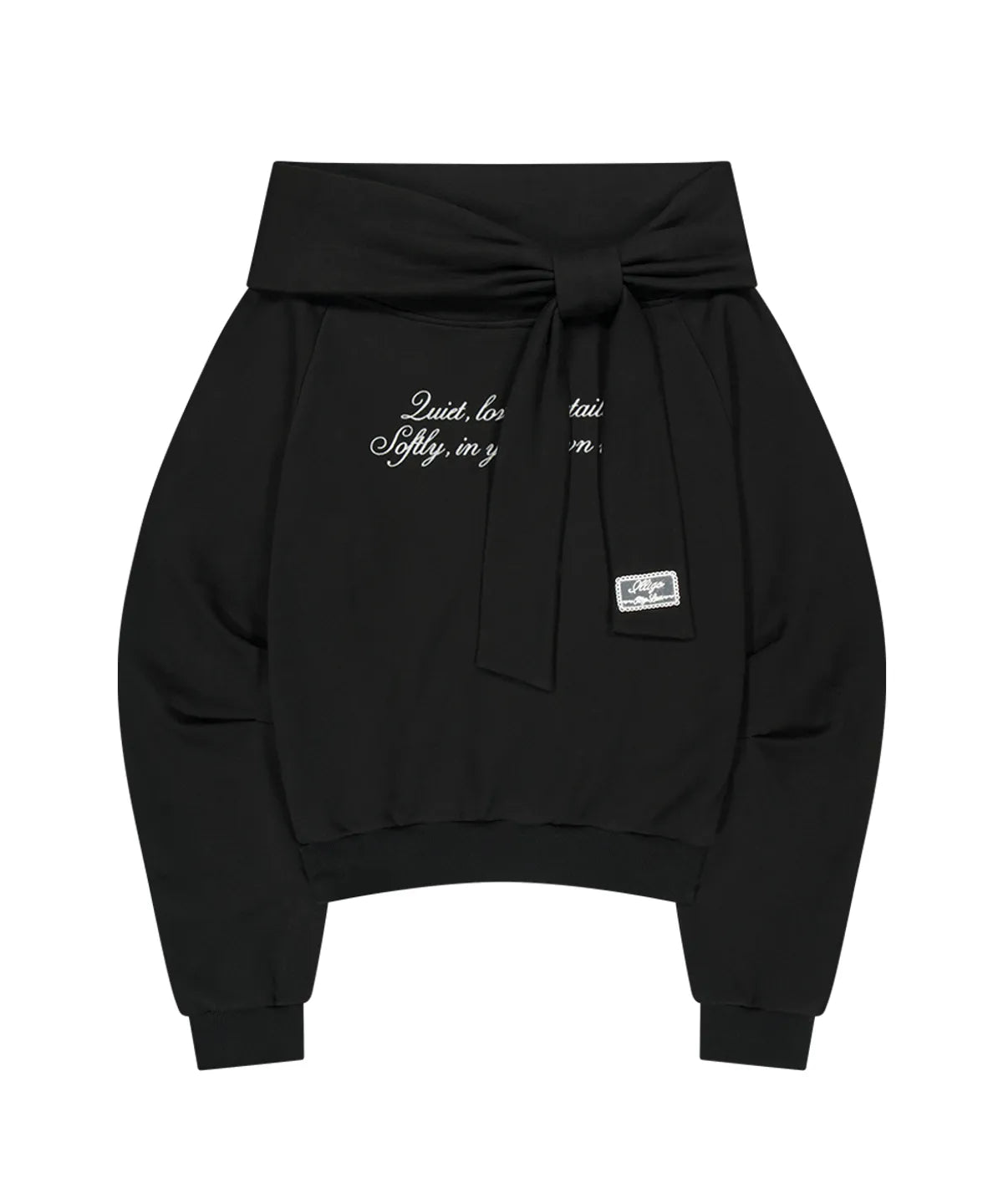 ILLIGO Pure Bow Off-Shoulder Sweatshirt