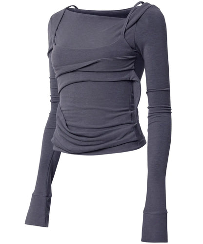 Flare Up Layered Bustier Long Sleeve