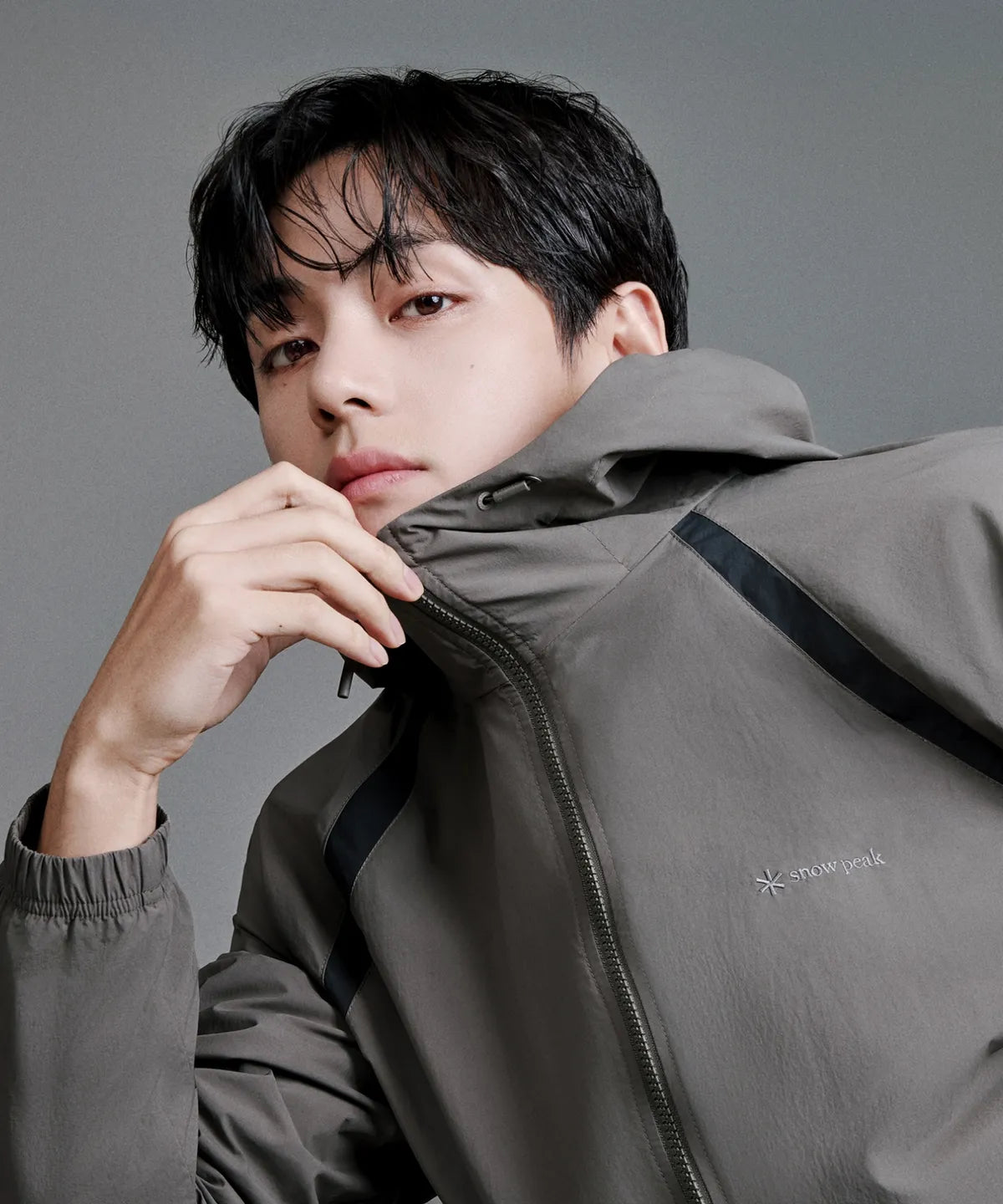 [BTS V Pick] 26SS Snow Peak Lightweight Taslan Color block Hooded Windbreaker