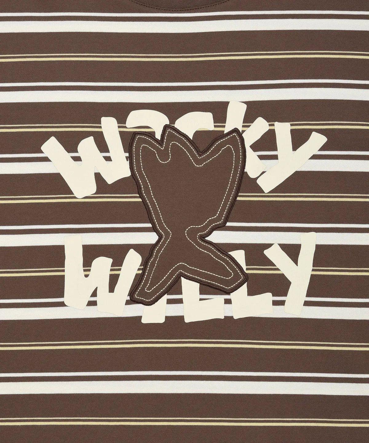 [BTS Jimin Worn] WACKY WILLY One-Point Stripe Long Sleeve - Brown