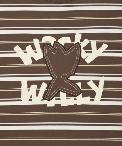 [BTS Jimin Worn] WACKY WILLY One-Point Stripe Long Sleeve - Brown