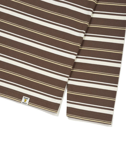 [BTS Jimin Worn] WACKY WILLY One-Point Stripe Long Sleeve - Brown