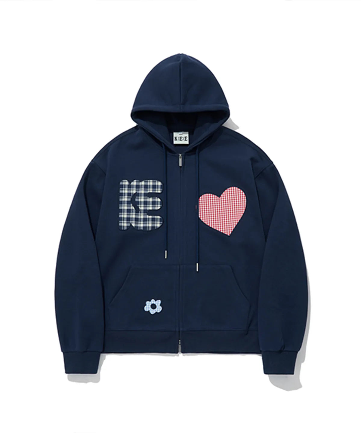 KKEEE Wappen Cozy Two-Way Hooded Zip-Up