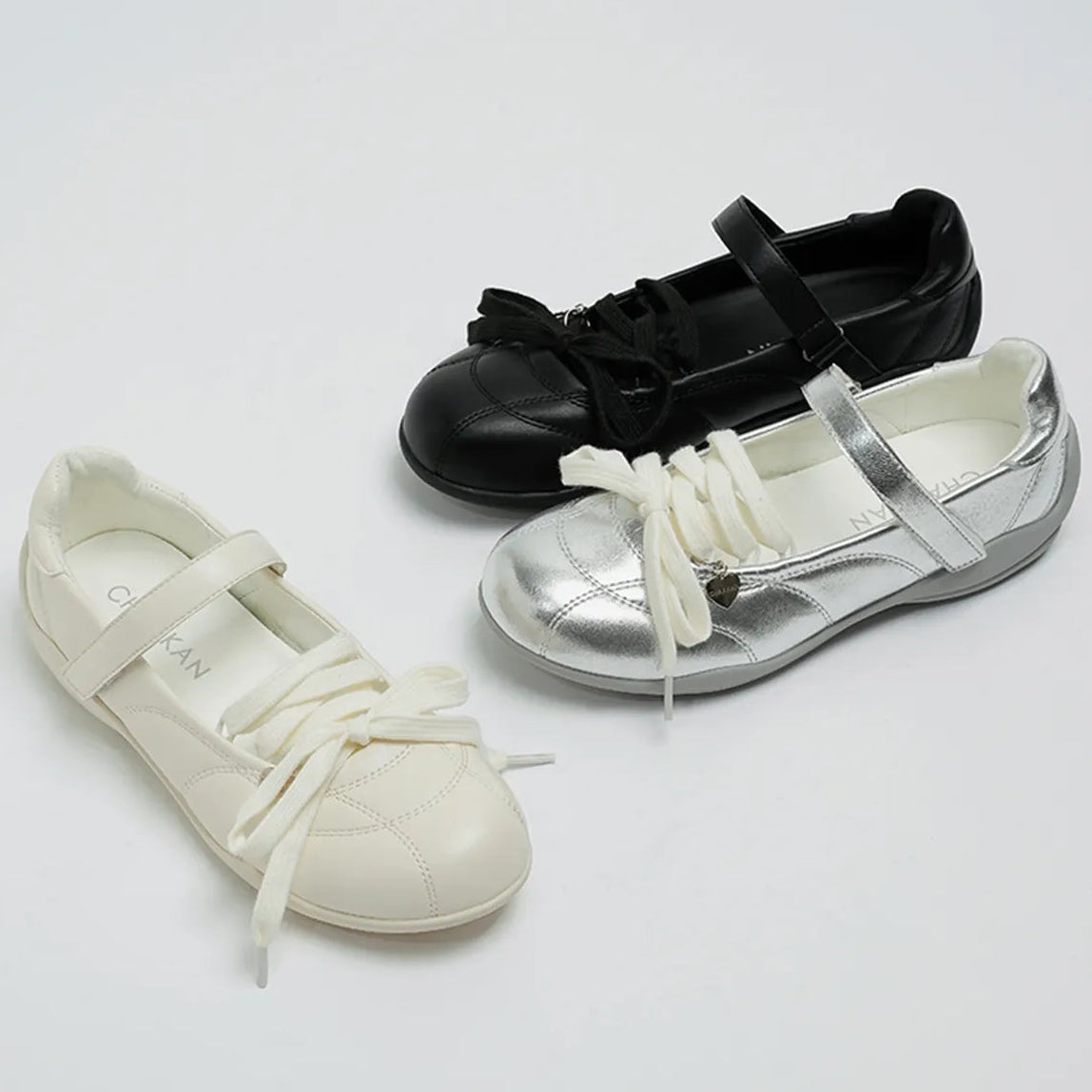 CHAAKAN Cocomel Quilted Mary Jane Sneakers
