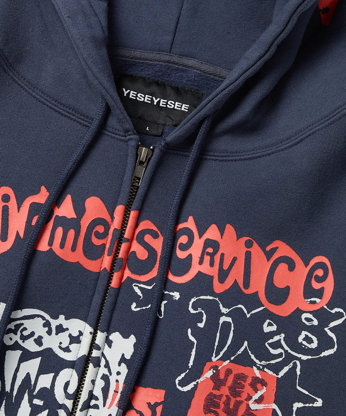 [LNGSHOT Louis Worn] YESEYESEE Scanned Zip-up Hoodie