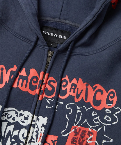 [LNGSHOT Louis Worn] YESEYESEE Scanned Zip-up Hoodie